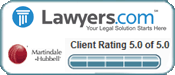 Lawyers.com 5/5 Client Rating